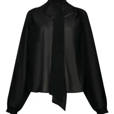 Блузка реглан с воротником-шарфом Блузка реглан с воротником-шарфом