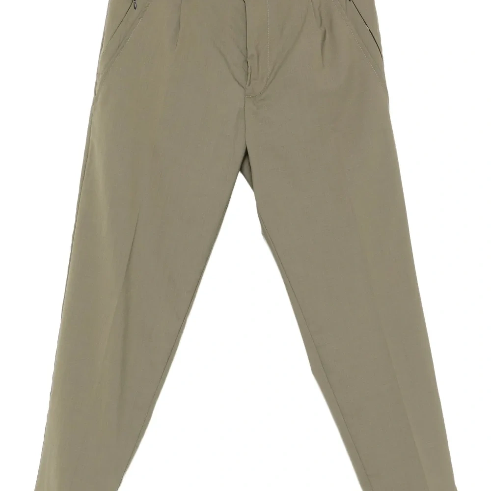 Плиссированные брюки с карманами на молнии