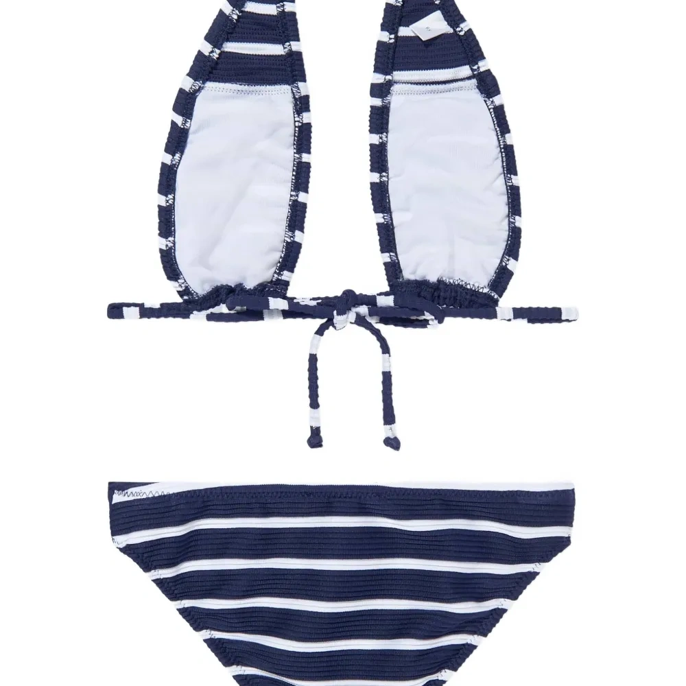 бикини в полоску с вырезом халтер