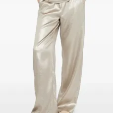 Брюки с эффектом металлик