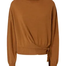 Топ с высоким воротником и завязками