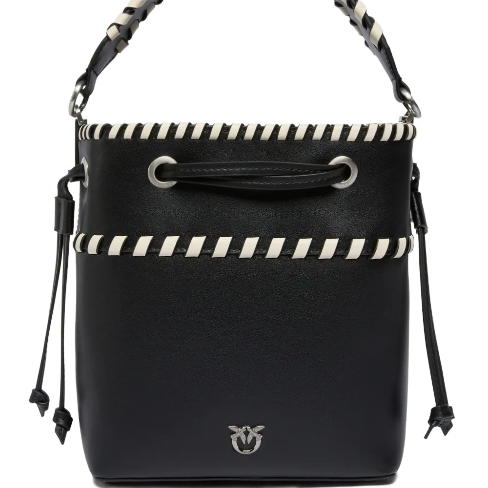 Сумка-ведро с плетеной отделкой