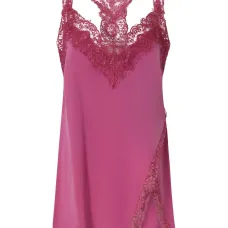 Шелковый топ с кружевной отделкой Шелковый топ с кружевной отделкой