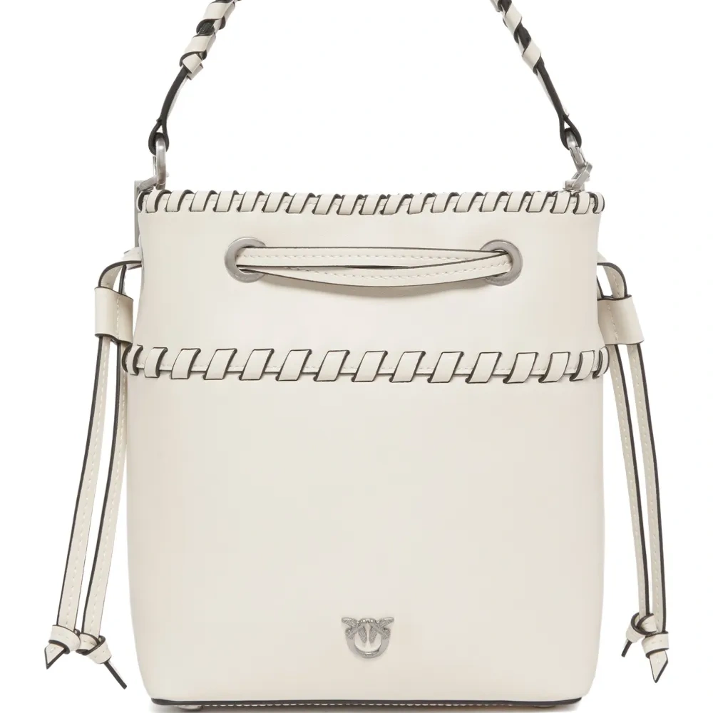 Сумка-ведро с плетеной ручкой