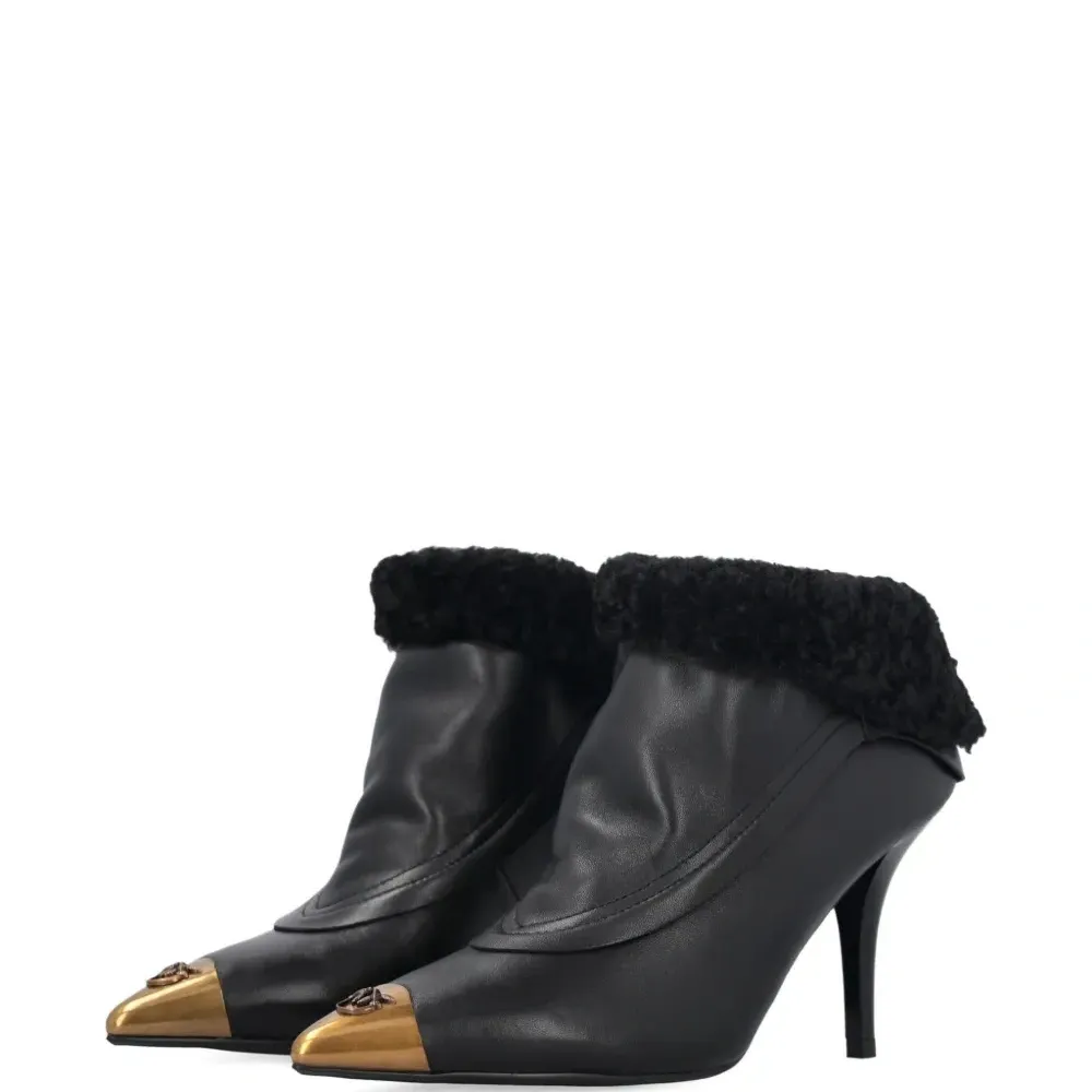 ботильоны с логотипом на каблуке 90 мм