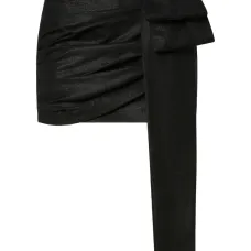 Юбка мини с драпировкой и бантом