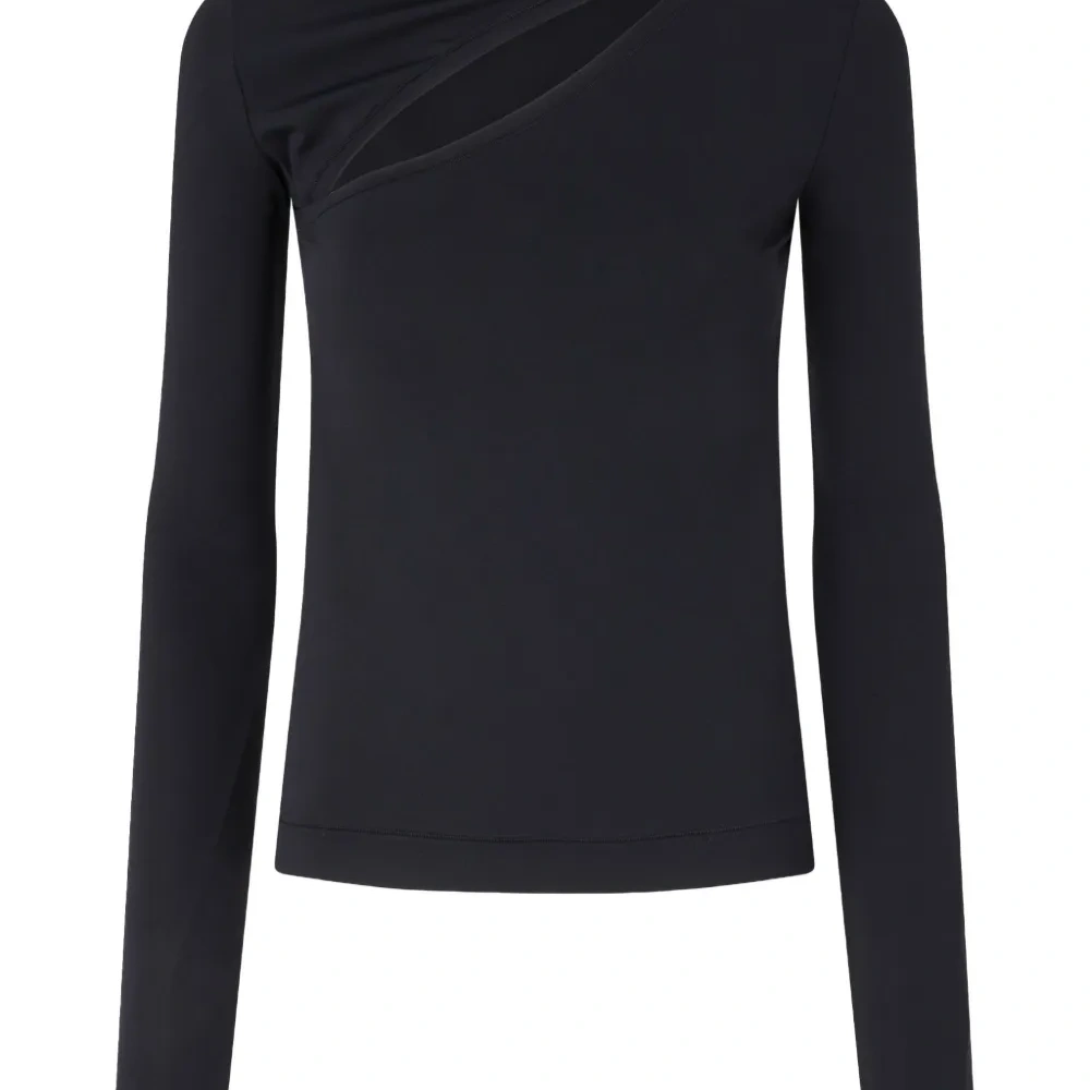 Топ асимметричного кроя с длинными рукавами