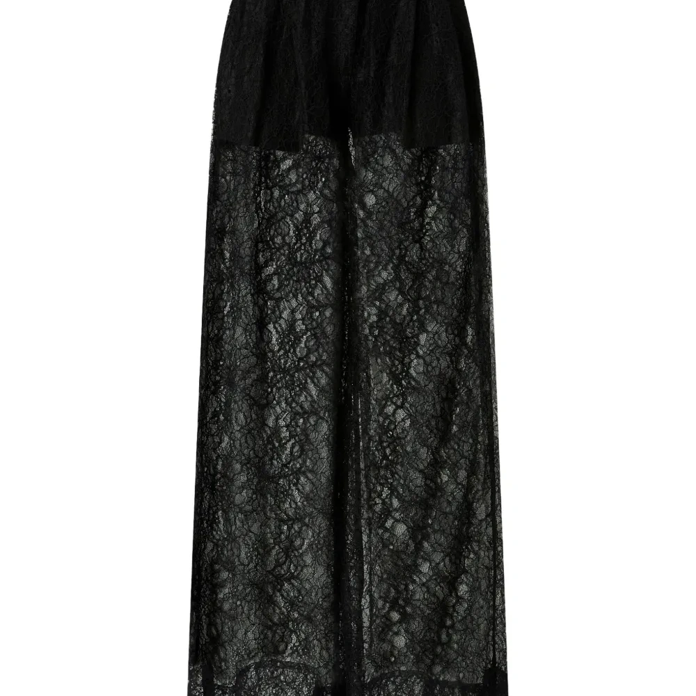 Брюки с кружевной вставкой