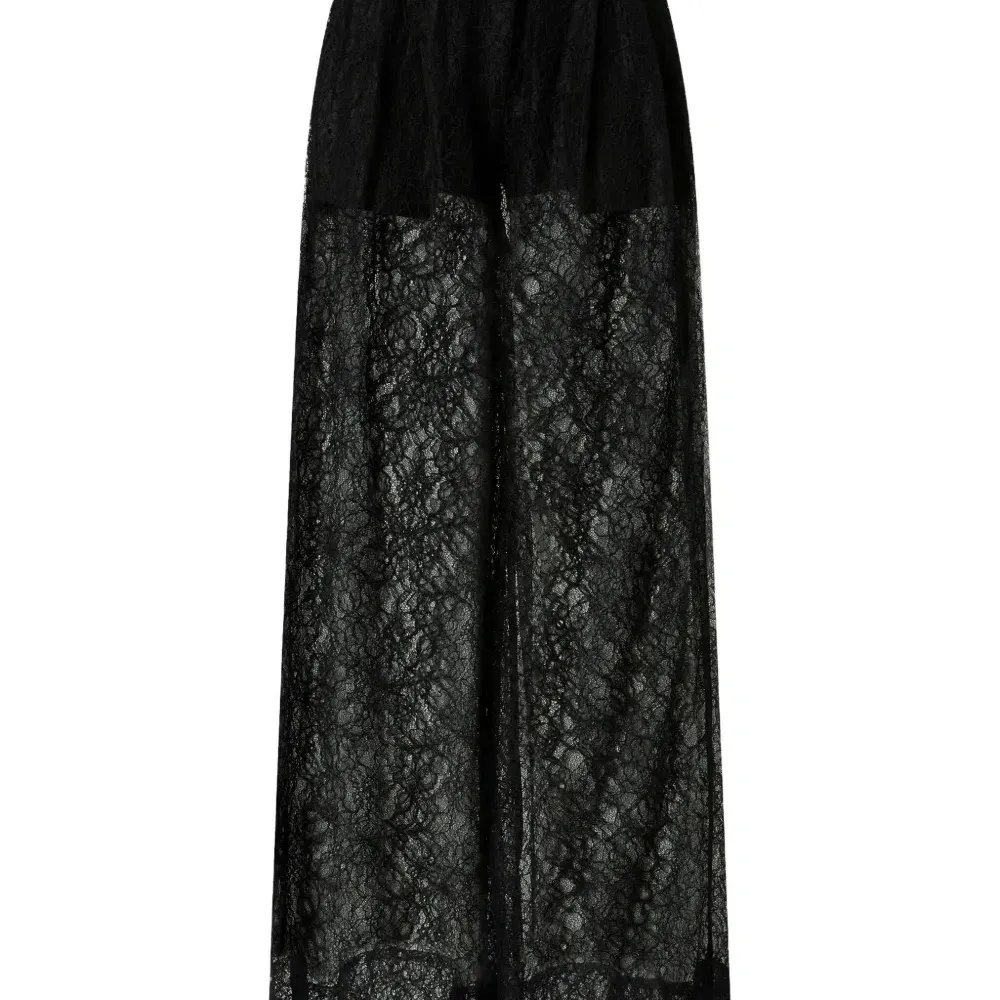 Брюки с кружевной вставкой