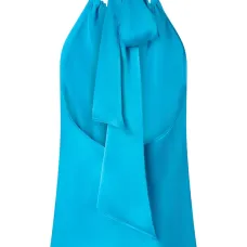 Блузка с вырезом халтер и завязками Блузка с вырезом халтер и завязками