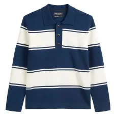 полосатая рубашка поло с длинными рукавами полосатая рубашка поло с длинными рукавами