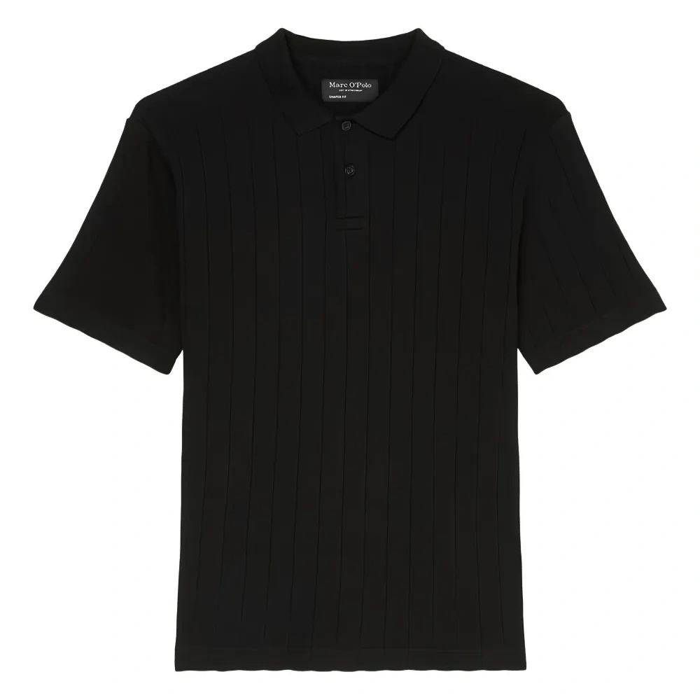 рубашка поло в рубчик с короткими рукавами