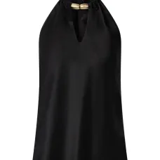 Блузка с вырезом халтер и бантом Блузка с вырезом халтер и бантом