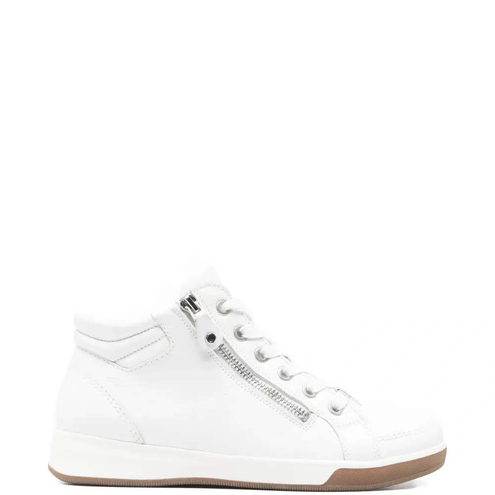 Кожаные кроссовки на молнии