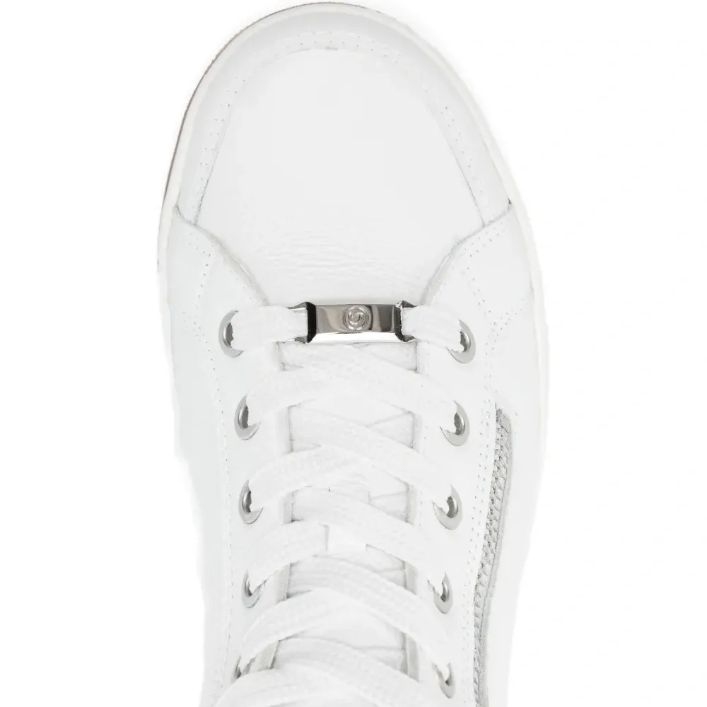 Кожаные кроссовки на молнии