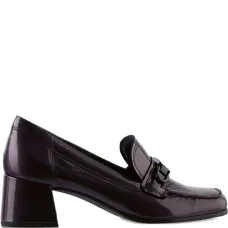 лакированные лоферы Helen на блочном каблуке