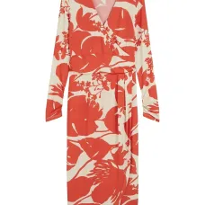 платье с запахом и цветочным принтом