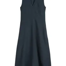 Платье миди с V-образным вырезом