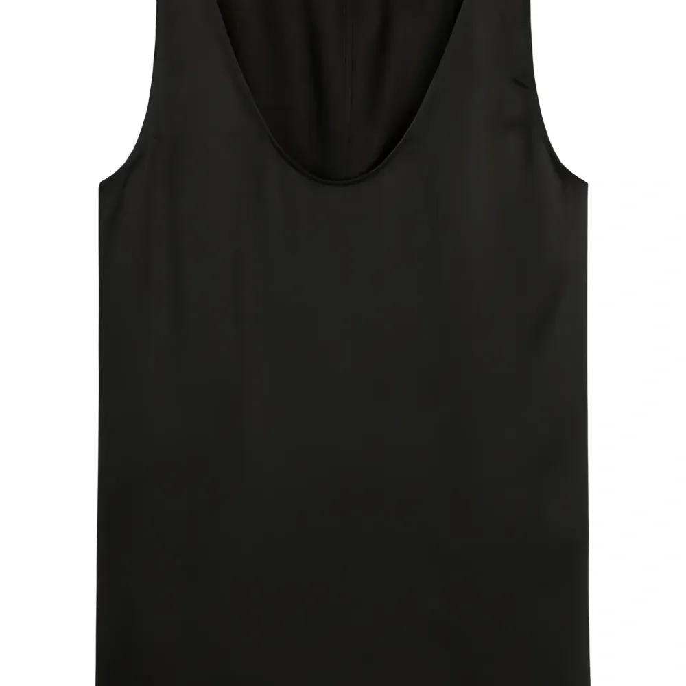 атласный топ без рукавов