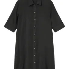 Платье на пуговицах с короткими рукавами