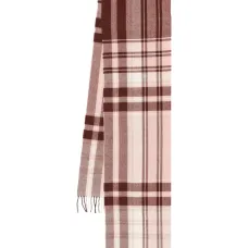 Клетчатый шарф с бахромой
