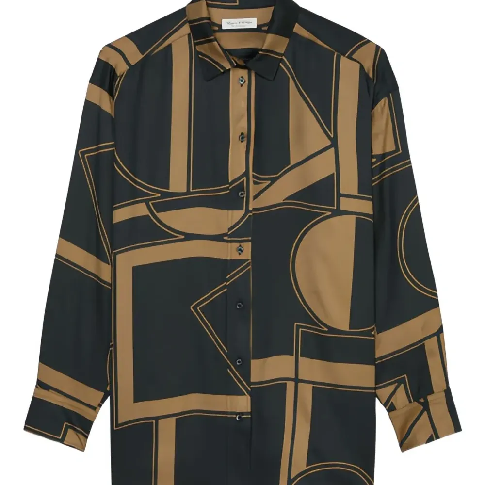 рубашка с геометричным принтом