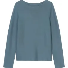 вязаный топ с длинными рукавами