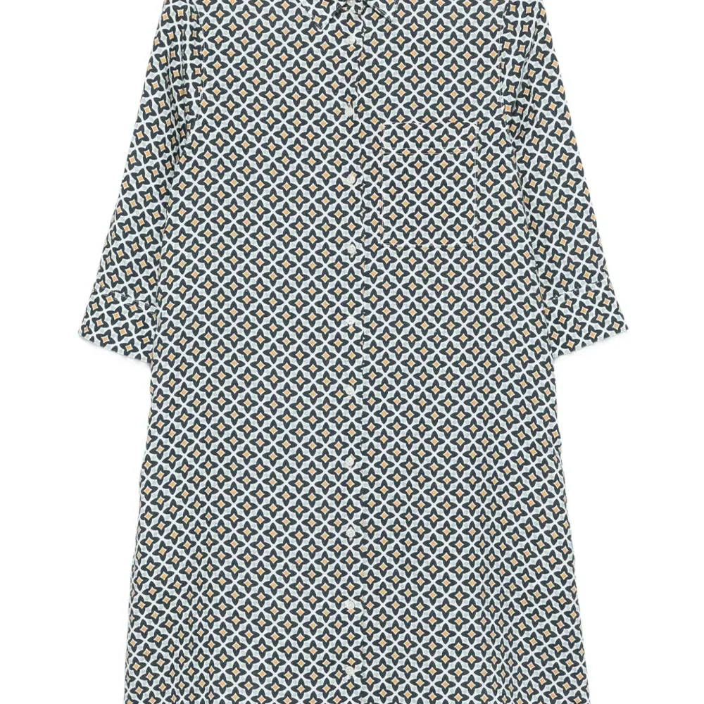 Платье-рубашка длины миди с геометричным принтом