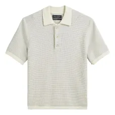 фактурная рубашка поло с короткими рукавами