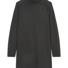 платье мини с высоким воротником