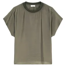 драпированный топ с короткими рукавами