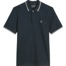 рубашка поло с отделкой в полоску