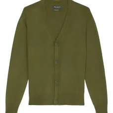 кардиган на пуговицах с V-образным вырезом