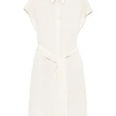 Платье-рубашка мини с поясом Платье-рубашка мини с поясом