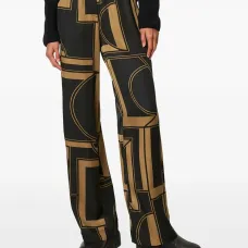 брюки с геометричным принтом