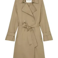 двубортный тренч с поясом