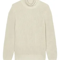 свитер в рубчик с высоким воротником