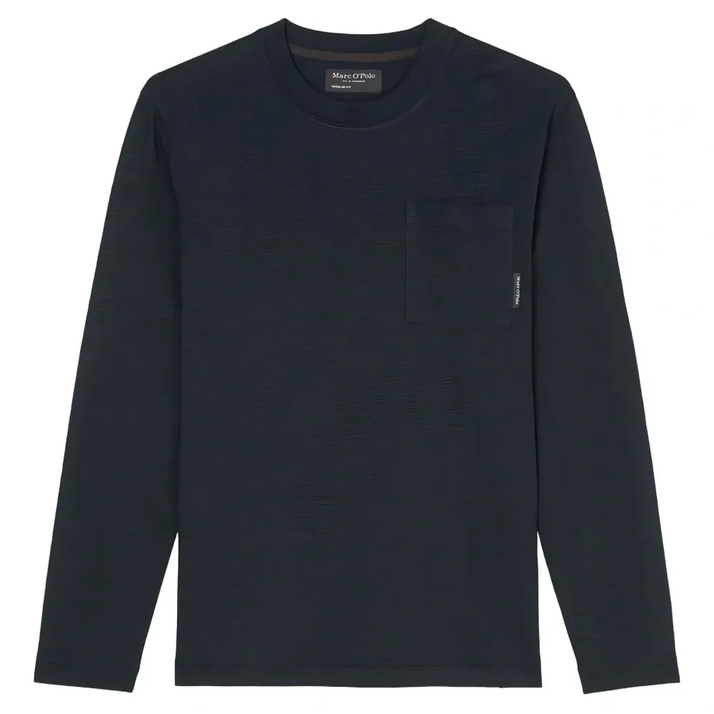 Футболка с длинными рукавами и нагрудным карманом