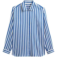 полосатая рубашка на пуговицах полосатая рубашка на пуговицах