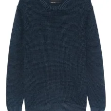 Фактурный джемпер с круглым вырезом