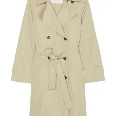 двубортный тренч с поясом