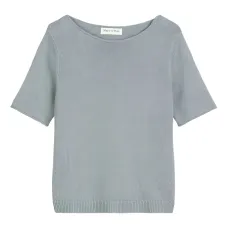 трикотажный топ с короткими рукавами трикотажный топ с короткими рукавами