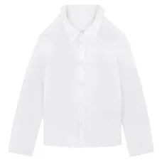 Рубашка с широким воротником и бахромой