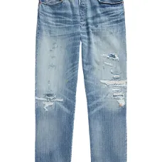 Джинсы с эффектом потертости