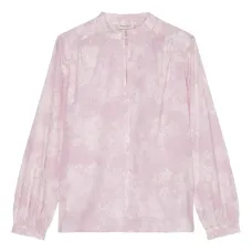 блузка с высоким воротником и цветочным принтом блузка с высоким воротником и цветочным принтом