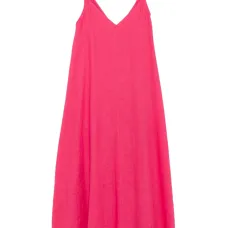 платье миди с V-образным вырезом