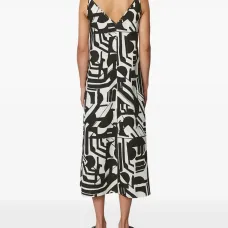 платье миди с абстрактным принтом