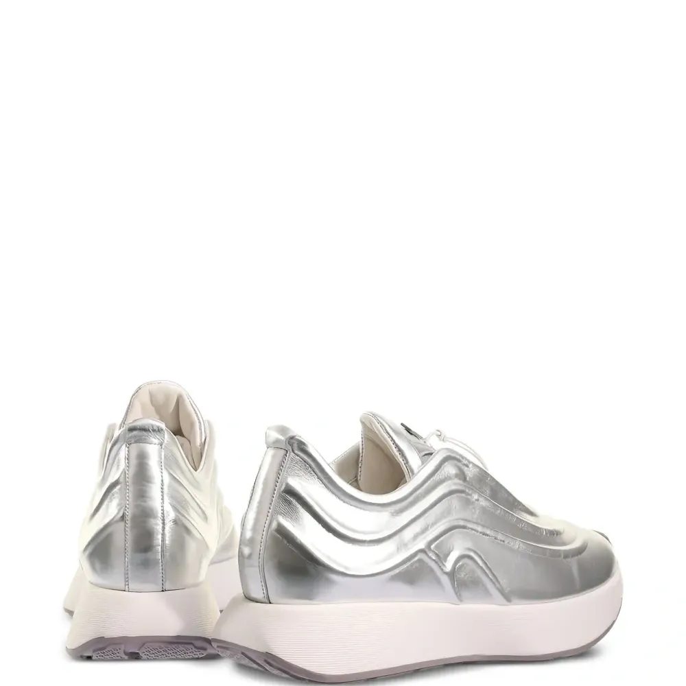 кеды Fin с эффектом металлик