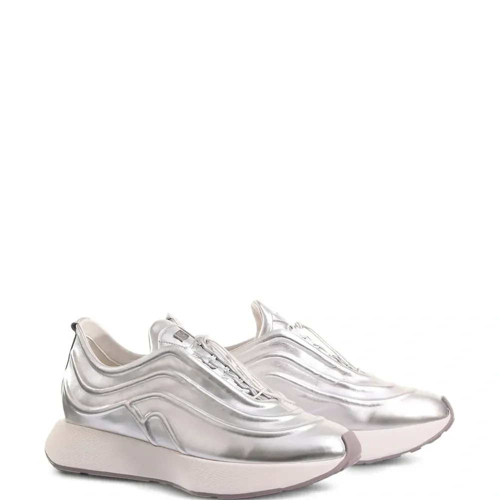 кеды Fin с эффектом металлик