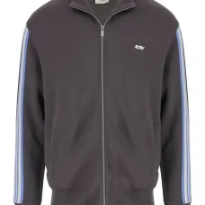 Свитер на молнии с отделкой в полоску